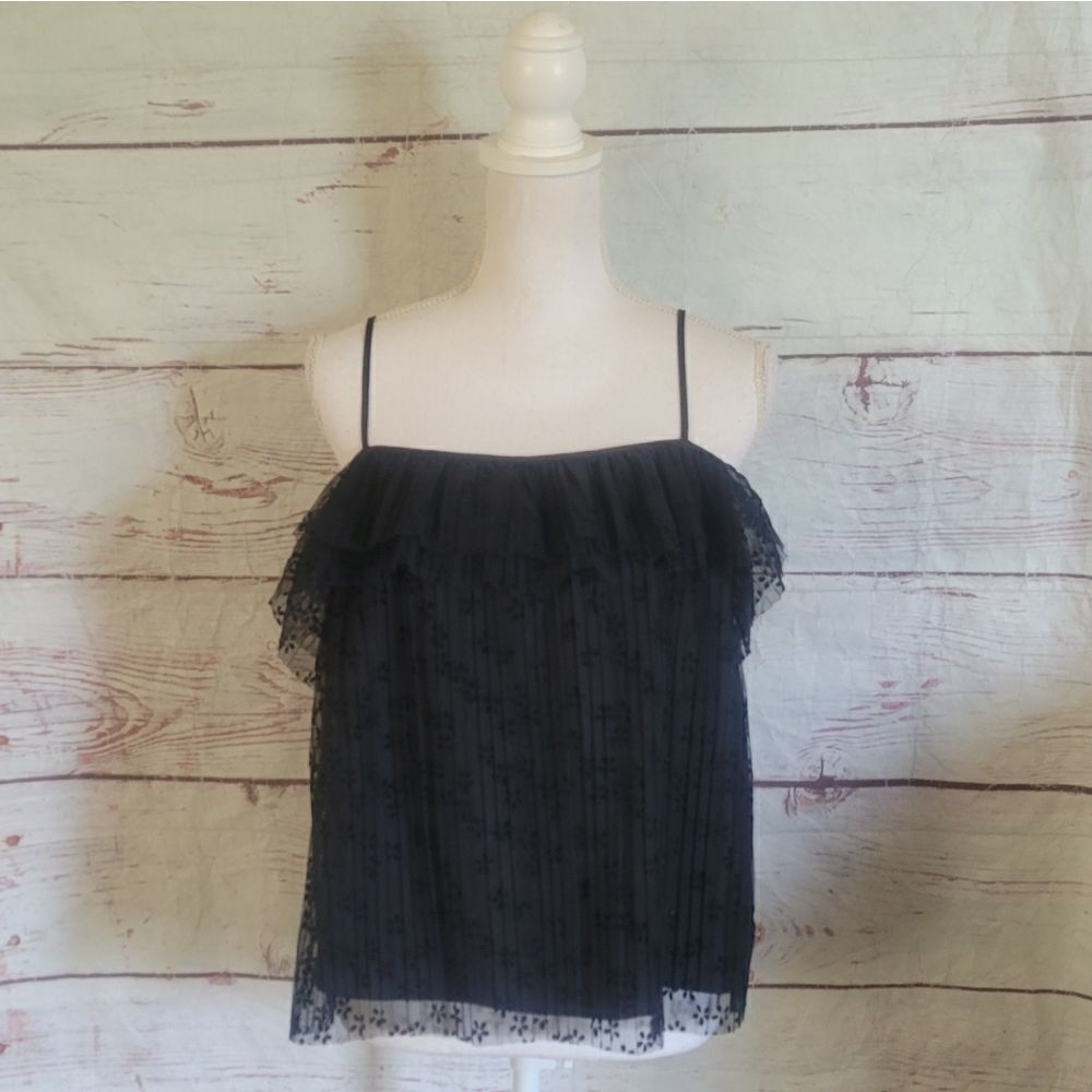 J.Crew Fluttery Lace Cami Top Size Medium NWT‎